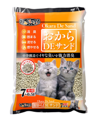 日本Okara De Sand 中空型強力消臭豆腐貓砂 7+0.5L
