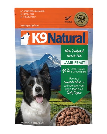 K9 Natural - Freeze Dried Dog Food - Lamb Feast 500g