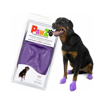 PAWZ Boots 橡膠寵物防水腳套(L)(紫色)