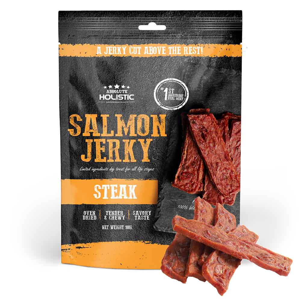 Absolute Holistic Oven Dried Salmon Jerky 烘乾鮮三文魚塊 100g
