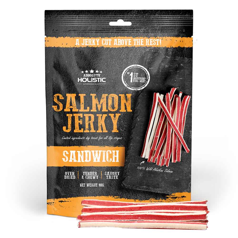 Absolute Holistic Oven Dried Salmon Jerky 烘乾鮮三文魚治 100g