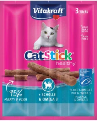 德國VitaKraft 肉條貓小食 比目魚 18g(3支裝)