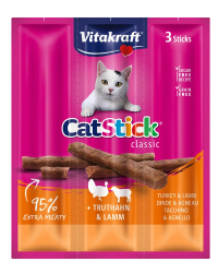 德國VitaKraft 肉條貓小食 火雞+羊肉 18g(3支裝)