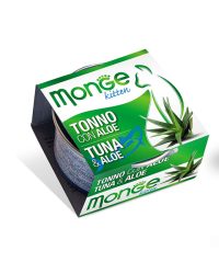 MONGE 天然貓罐頭 – 吞拿魚配蘆薈(幼貓配方) 80g