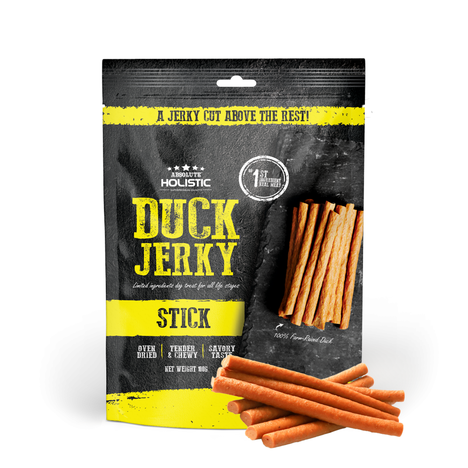 Absolute Holistic Oven Dried Duck Jerky 烘乾鮮鴨肉條 100g