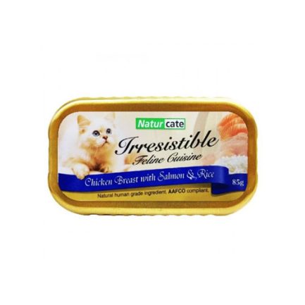Naturcate 雞胸肉+三文魚+飯天然貓罐頭  85g