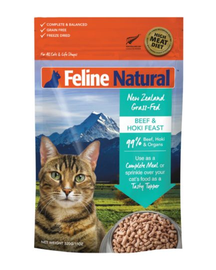 K9 Feline Natural - Freeze Dried Cat Food - Beef and Hoki Feast 320g