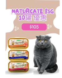(套裝優惠)Naturcate 天然貓貓主食罐 85g x10罐(可混味)