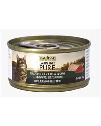 (原箱優惠24罐)Canidae咖比(卡比) Felidae Pure貓罐頭 – 白身吞拿魚, 雞肉與鯛魚70g (原箱24罐)