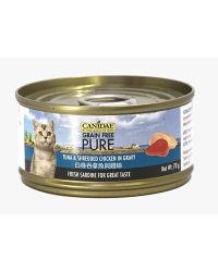 (原箱優惠24罐)Canidae咖比(卡比) Felidae Pure貓罐頭 – 白身吞拿魚與雞絲70g (原箱24罐)