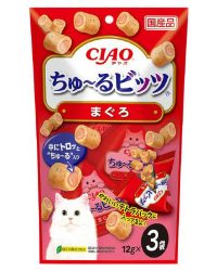 CIAO 流心粒粒貓小食 吞拿魚味 (12gx3袋)