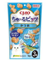 CIAO 流心粒粒貓小食 鰹魚味 (12gx3袋)