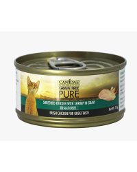 (原箱優惠24罐)Canidae咖比(卡比) Felidae Pure貓罐頭 – 雞絲與蝦仁70g (原箱24罐)