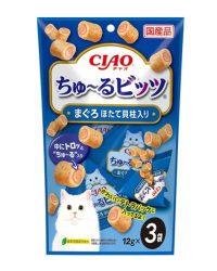 CIAO 流心粒粒貓小食 吞拿魚+帶子味 (12gx3袋)