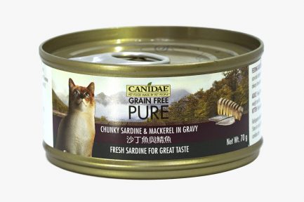 Felidae Pure貓罐頭 - 沙丁魚與鯖魚70g
