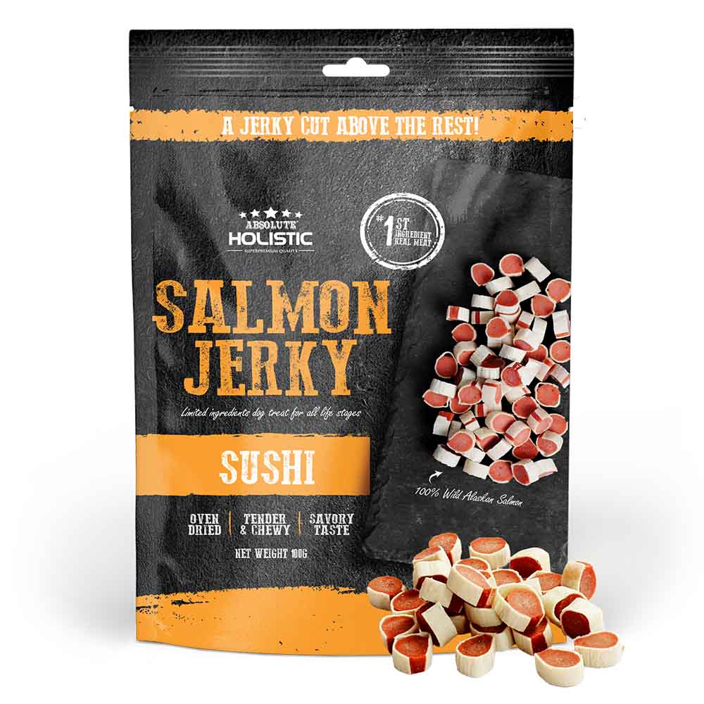 Absolute Holistic Oven Dried Salmon Jerky 烘乾鮮三文魚壽司 100g