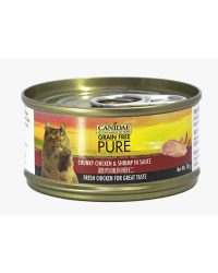 (原箱優惠24罐)Canidae咖比(卡比) Felidae Pure貓罐頭 – 雞肉塊與蝦仁70g (原箱24罐)