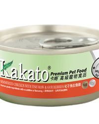 Kakato 卡格 全天然貓狗罐頭 杞子魚肚燉雞 70g