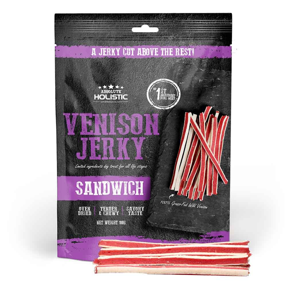 Absolute Holistic Jerky 風乾鮮鹿肉治(含白魚成份) 100g