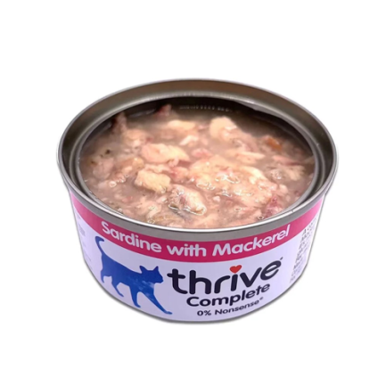 Thrive 天然貓主食罐頭 75g -沙甸魚+鯖魚 - Image 2