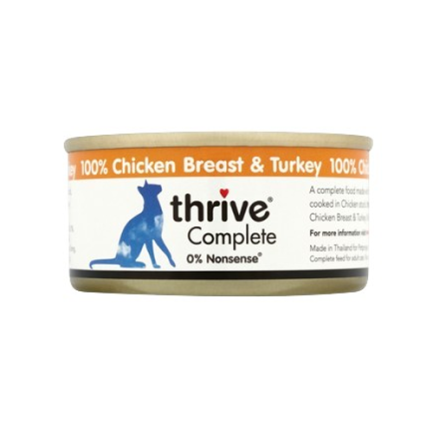 Thrive 天然貓主食罐頭 75g -雞+火雞