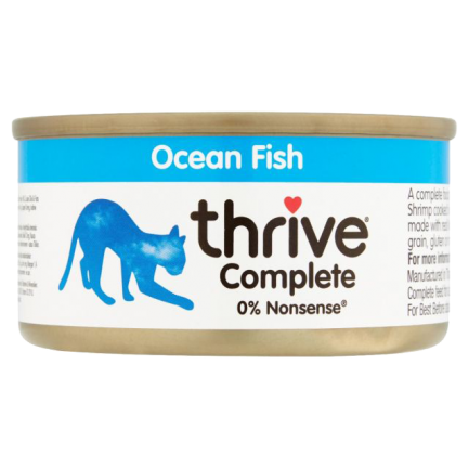 Thrive 天然貓主食罐頭 75g -鯖魚+銀魚+海蝦