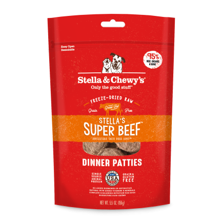 (會員優惠 買3包9折!)Stella & Chewy's Super Beef (牛肉配方)凍乾生肉餅