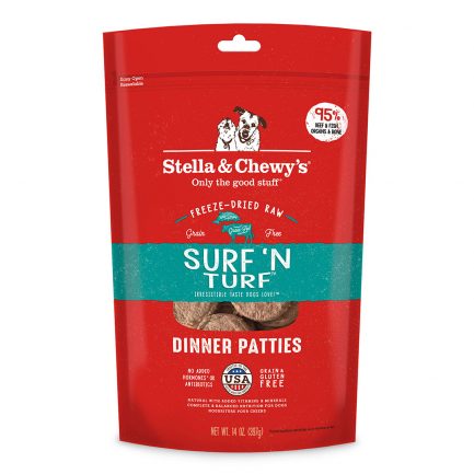 Stella & Chewy's Surf N Turf (牛肉及三文魚配方)凍乾生肉餅