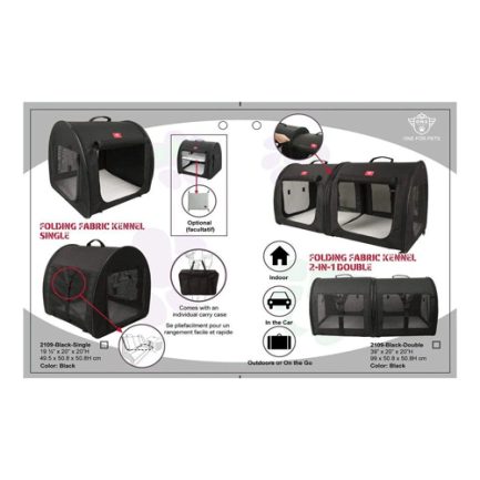 One For Pets Folding Fabric Kennel(2109) 可折疊織布寵物袋 (單袋/雙袋) - Image 2