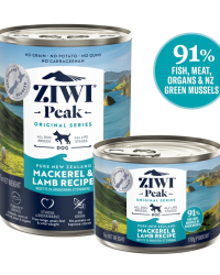 (原箱12罐優惠)Ziwi Peak巔峰 Mackerel and Lamb Recipe Canned Dog Food 鯖魚伴羊肉配方狗用主食罐 170g/390g