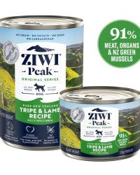 (原箱12罐優惠)Ziwi Peak巔峰 Tripe and Lamb Recipe Canned Dog Food 草胃伴羊配方狗用主食罐 170g/390g