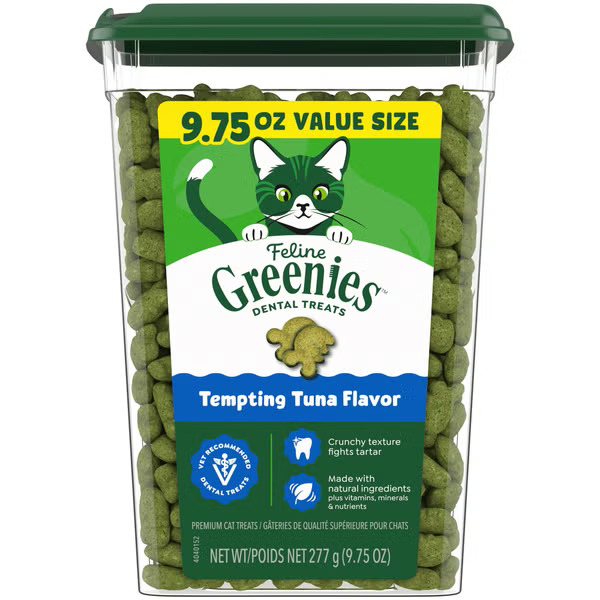 (新舊包裝隨機發貨)Greenies Feline 貓潔齒小食 - 吞拿魚味 (可選份量)1