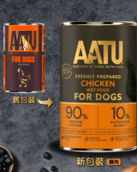 AATU 天然主食狗罐頭 雞肉配方 400g (新舊包裝隨機發貨)