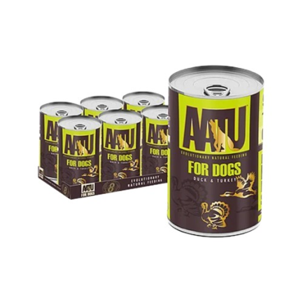 AATU 天然主食狗罐頭 鴨肉&火雞配方 400g