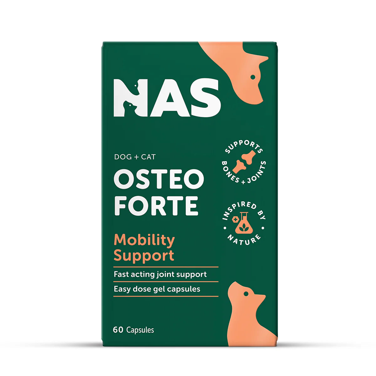 Natural Animal Solutions (NAS) OsteoForte 草本關節靈 特強止痛快(不含類固醇) (貓犬用) 60粒膠囊