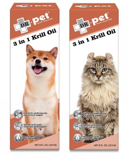 DR.pet 3合1深海磷蝦油(含有深海磷蝦油、三文魚油及大麻籽油) (貓狗合用) 237ml