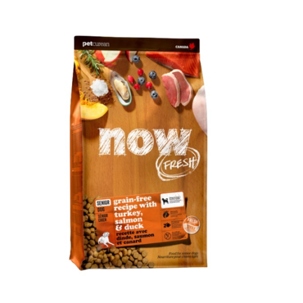 NOW FRESH!™ 無穀物全犬種老齡狗糧配方(火雞, 三文魚, 鴨肉)