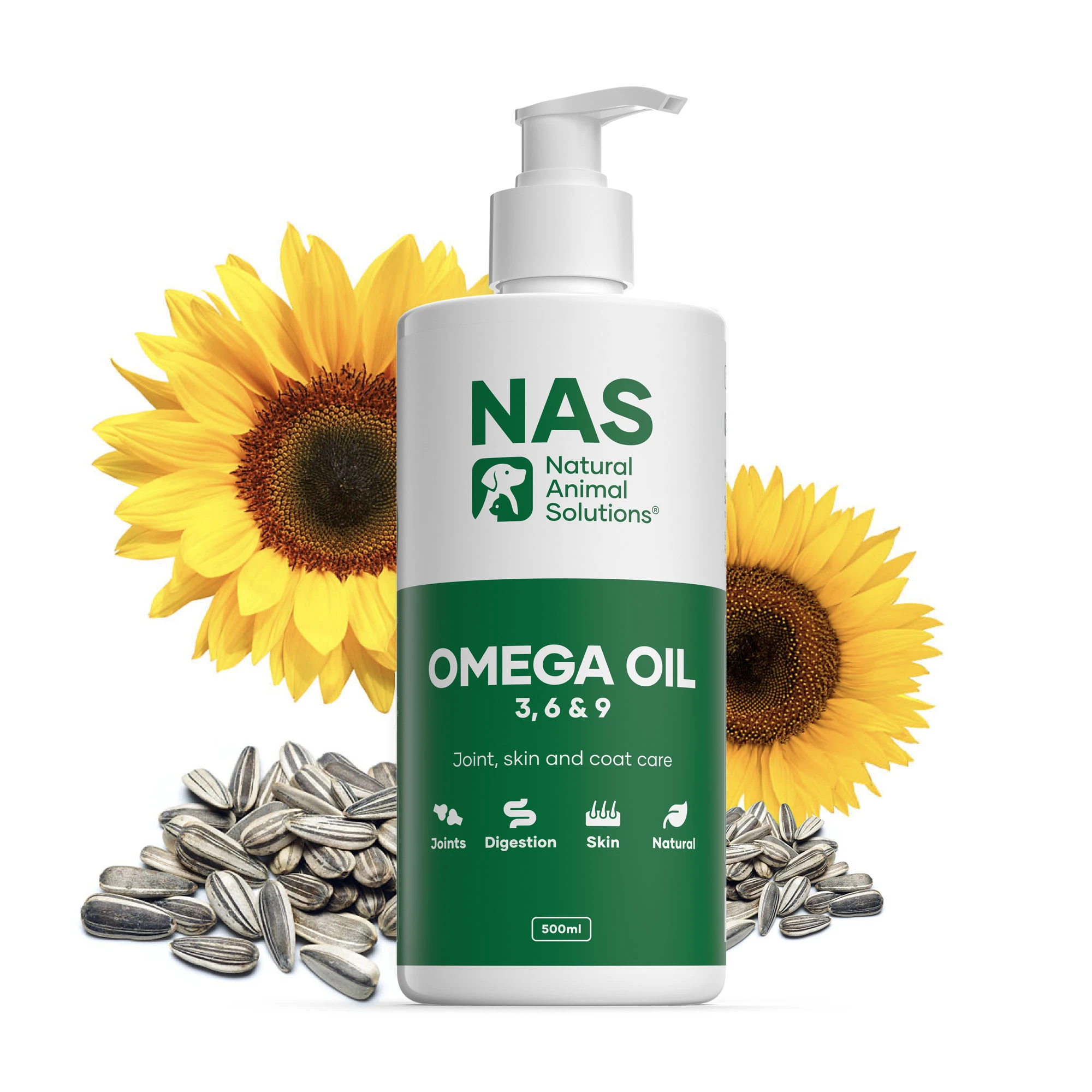 Natural Animal Solutions (NAS) Omega 3, 6 & 9 Oil 奧米加3，6&9油(貓狗適用) 500ml