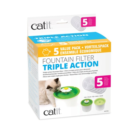 Catit 圓形三重過濾濾芯替換裝 5件裝