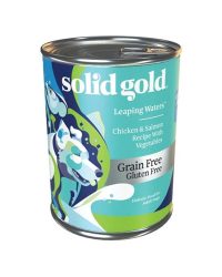 (原箱優惠)Solid Gold素力高 Leaping Waters 無穀物三文魚狗罐頭 13.2oz (13.2oz x6罐)