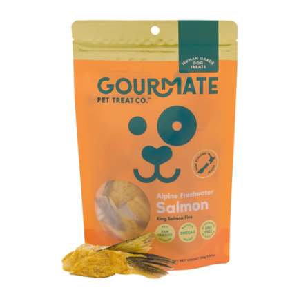 Gourmate Alpine Freshwater Salmon Fins 100%紐西蘭凍乾帝王三文魚腩邊 100g(貓犬)
