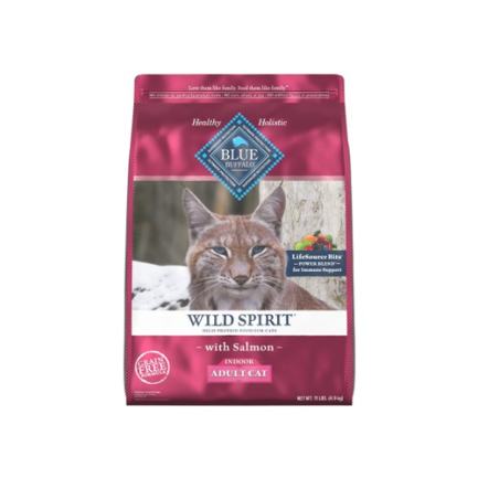 (限時特價65折)BLUE BUFFALO 美國藍摯 WILD SPIRIT GRAIN FREE 室內成貓 無穀物三文魚貓糧