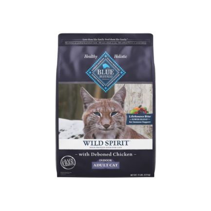 (限時特價65折)BLUE BUFFALO 美國藍摯 WILD SPIRIT GRAIN FREE 室內成貓 無穀物雞肉貓糧