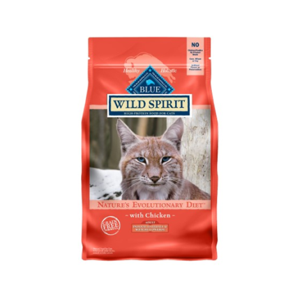 (限時特價65折)BLUE BUFFALO 美國藍摯 WILD SPIRIT GRAIN FREE 室內成貓 無穀物雞肉去毛球及體重控制貓糧 4lbs
