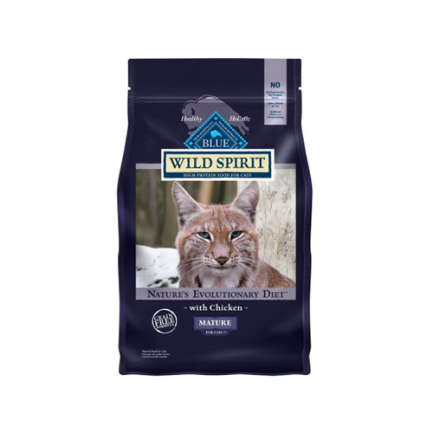 (限時特價65折)BLUE BUFFALO 美國藍摯 WILD SPIRIT GRAIN FREE 室內高齡貓 無穀物雞肉貓糧 4lbs