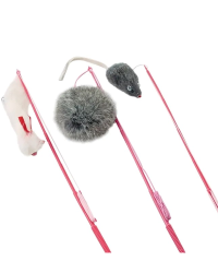 CattyMan 三枝裝魚杆逗貓棒 (84261)