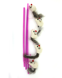 CattyMan 串燒毛毛鼠魚杆逗貓棒 (84325)