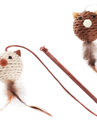 CattyMan 肥鼠魚杆逗貓棒 (84376) (顏色隨機出貨)