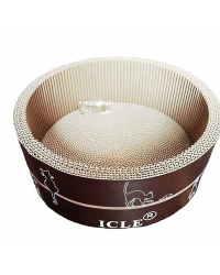 瓦通紙貓抓板附貓草(桶型-咖啡色)(款式隨機發貨)