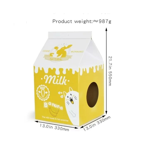 瓦通紙貓抓板附貓草(牛奶盒)(可選顏色) - Image 5
